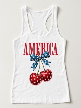 America Cherry Tank Top